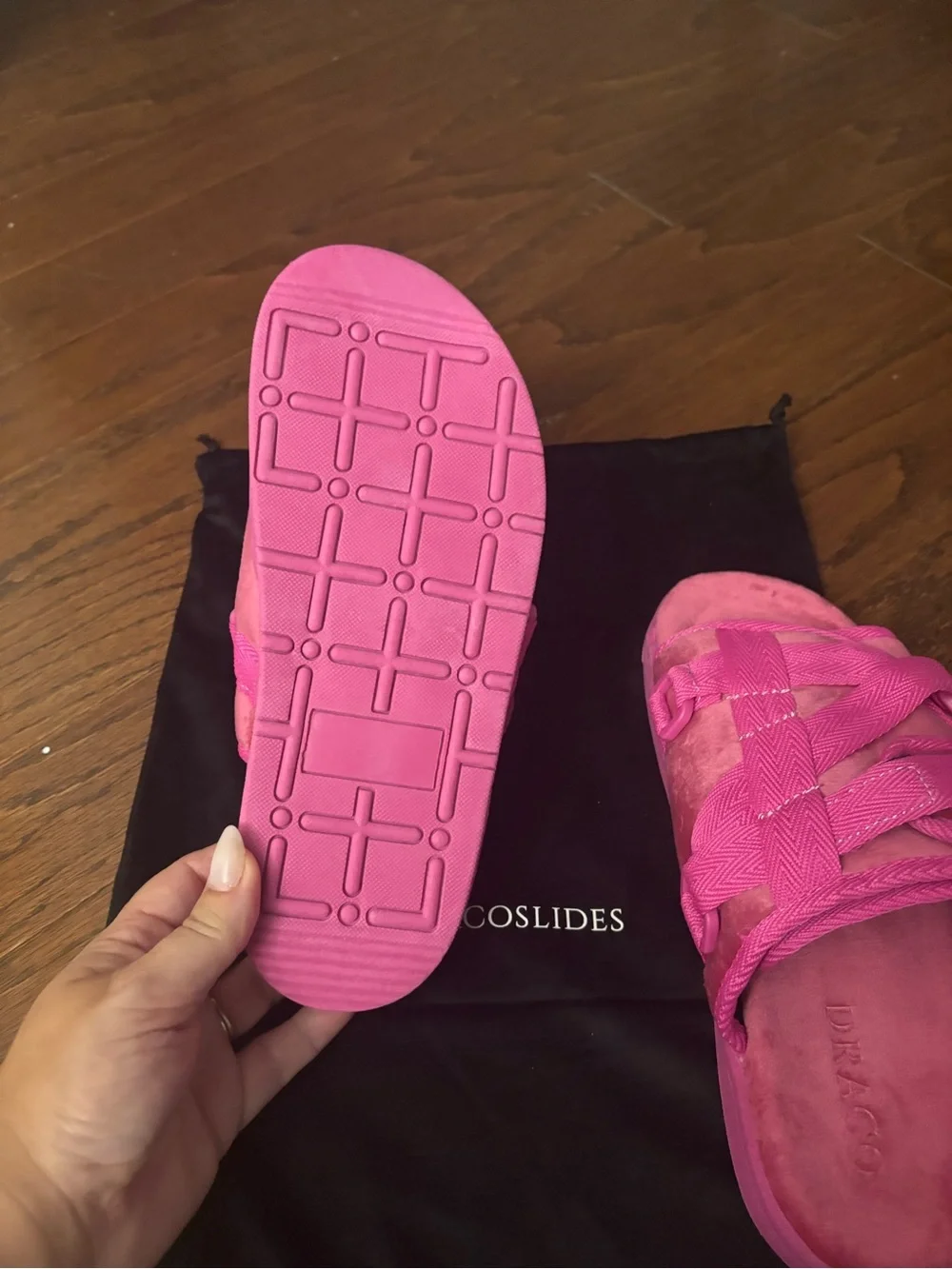 DracoSlides Kids Pink Strappy Slide Sandals